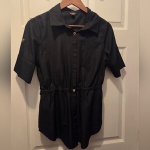 Guess Black Short Sleeve Button Down Shirt
